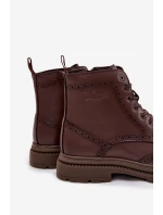 Pánské kožené kotníkové boty Lee Cooper – hnědé Pánské kožené kotníkové boty Lee Cooper – hnědé