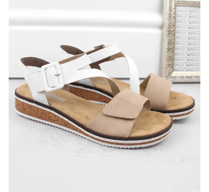 Pohodlné kombinované sandály Rieker W RKR678