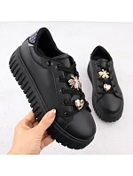 Dámská sportovní obuv na platformě černá NEWS 4756