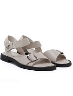 Dámské béžové kožené sandály Vinceza 26-62303