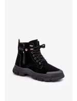 Zateplené semišové dámské botky Trapery černé Jailina Zateplené semišové dámské botky Trapery černé Jailina