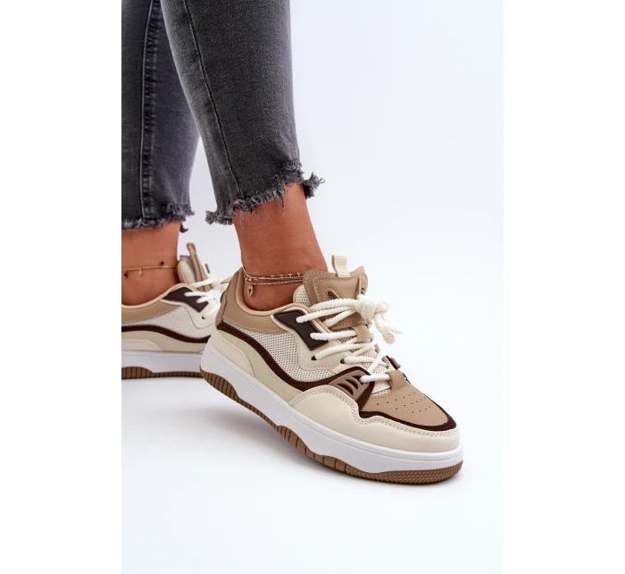 Dámské tenisky na platformě hnědé model 21656953 - Boto Dámské tenisky na platformě hnědé model 21656953 - Boto