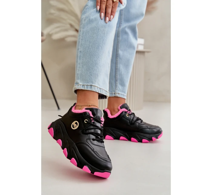 Zateplené Dámské Sportovní Boty Na Na Platformě Černé model 21668455 - Boto Zateplené Dámské Sportovní Boty Na Na Platformě Černé model 21668455 - Boto