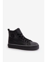 Dámské Zateplené Tenisky Z Eko Kůže Big Star OO274790 Černé Dámské Zateplené Tenisky Z Eko Kůže Big Star OO274790 Černé