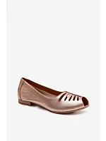 baleríny z přírodní kůže  Zlaté model 22125775 - Maciejka