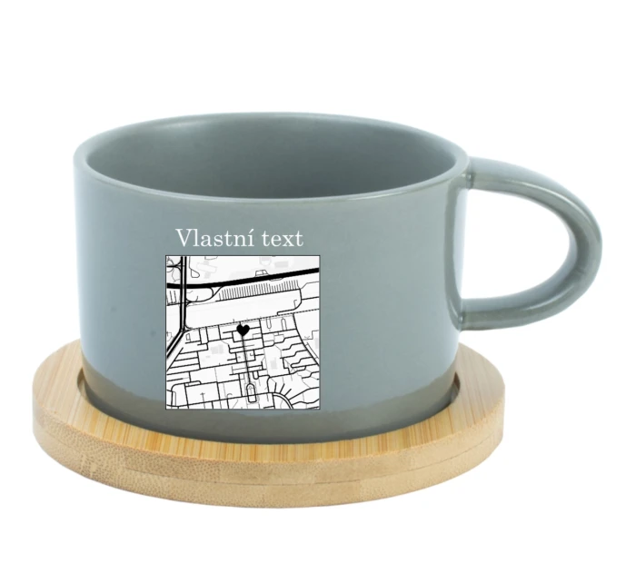 Personalizovaný hrneček Makronka s mapou Personalizovaný hrneček Makronka s mapou