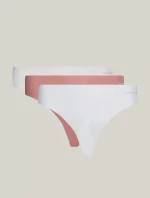 Dámské kalhotky 3Pack BRAZILIAN UW0UW03871 0R2 bílé/sv.béžové/růž - Tommy Hilfiger