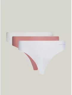Dámské kalhotky 3Pack BRAZILIAN UW0UW03871 0R2 bílé/sv.béžové/růž - Tommy Hilfiger