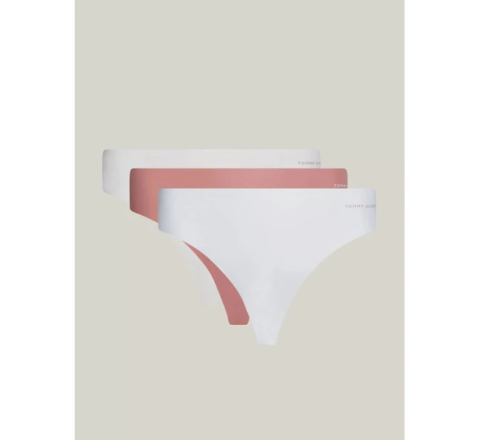 Dámské kalhotky 3Pack BRAZILIAN UW0UW03871 0R2 bílé/sv.béžové/růž - Tommy Hilfiger
