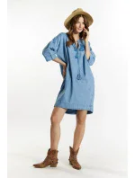 Džínové šaty s kapsami model 20069594 modré - Monnari Džínové šaty s kapsami model 20069594 modré - Monnari