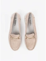 Designové dámské hnědé  mokasíny platforma