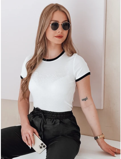 Dámské tričko s nápisem LUMINASI bílé FashionStreet RY2887