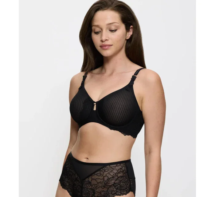 Podprsenka Peony Florale W01 - černá - TRIUMPH Podprsenka Peony Florale W01 - černá - TRIUMPH