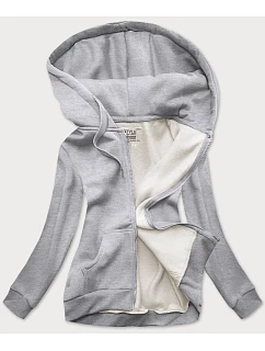 Světle šedá dámská sportovní mikina model 21389893 - J.STYLE