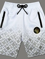 Pánské šortky s potiskem bílé (8K1120-1)