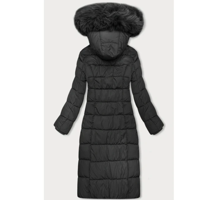 Dámská zimní bunda v grafitové barvě s kapucí J Style (16M9126-105)