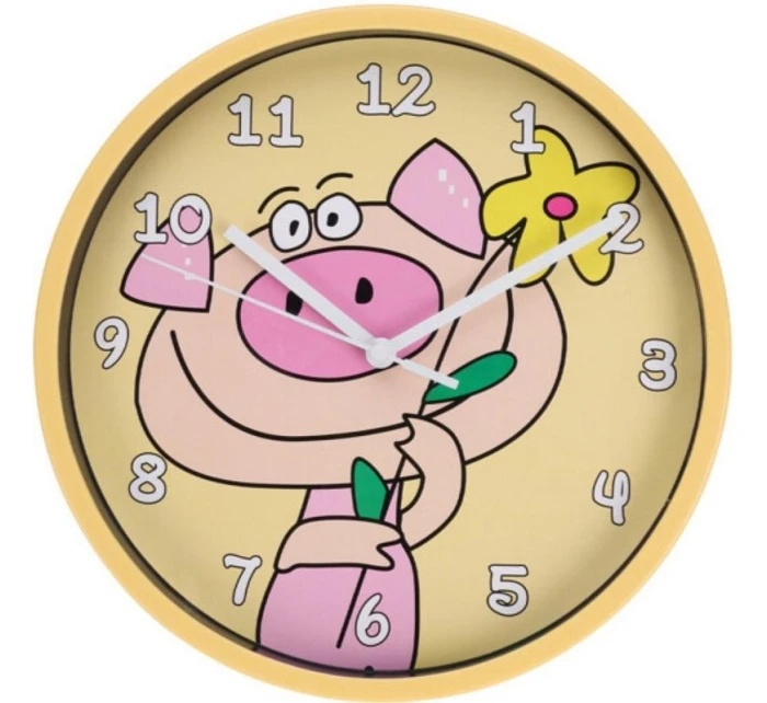 KIDS WALL CLOCK 22,5 CM Piggy dětské