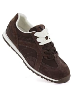 Dámské semišové hnědé kožené polobotky model 22068887 - VINCEZA Dámské semišové hnědé kožené polobotky model 22068887 - VINCEZA