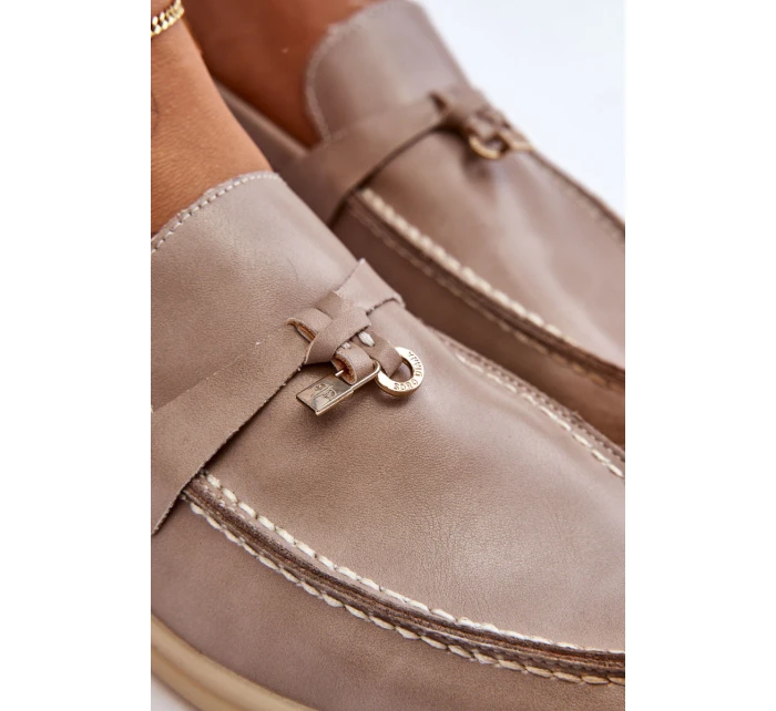 Dámské klasické mokasíny šedé model 21626981 - Boto