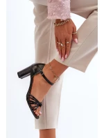 Dámské sandály na podpatku černé Pyrrette