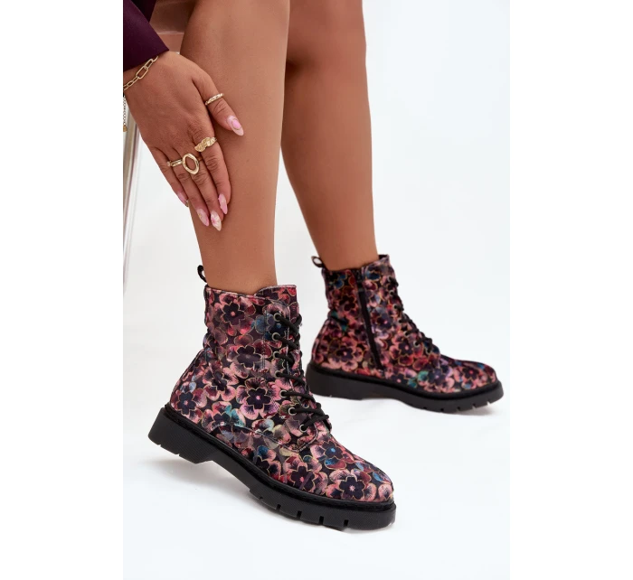 Dámské zateplené kotníkové boty v  Růžové model 21712494 - Artiker