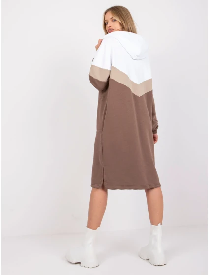 Šaty RV SK 7462.00 bílo-hnědá Šaty RV SK 7462.00 bílo-hnědá