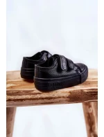 Dětské kožené tenisky na suchý zip BIG STAR KK374090 Černá Dětské kožené tenisky na suchý zip BIG STAR KK374090 Černá