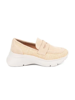 Klasické Jasnobeżowy  polobotky dámské platforma