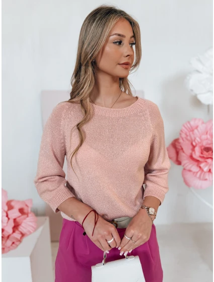 Dámský oversize svetr SOFTICAN pudrově růžový FashionStreet MY2431