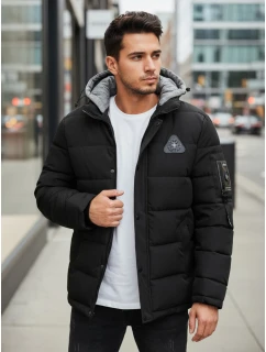 Pánská zimní bunda s kapucí černá FashionStreet TX5091