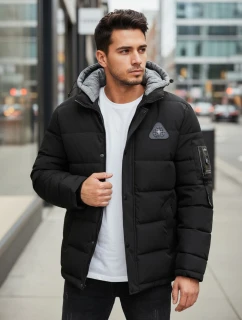 Pánská zimní bunda s kapucí černá FashionStreet TX5091