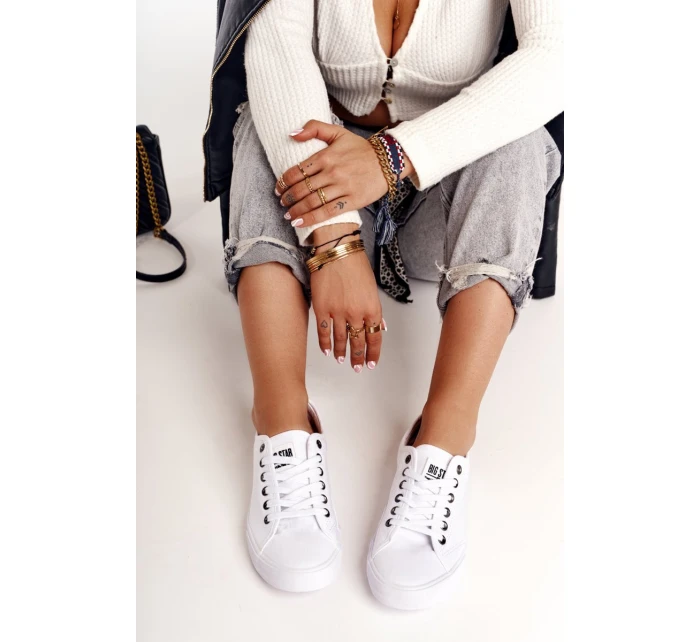 Dámské Tenisky BIG STAR model 21546330 Bíle - Big Star Shoes Dámské Tenisky BIG STAR model 21546330 Bíle - Big Star Shoes