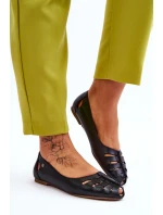 Pohodlné kožené dámské baleríny Černe Luka Pohodlné kožené dámské baleríny Černe Luka