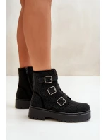 Zateplené boty se zdobením černé model 21670727 - Boto Zateplené boty se zdobením černé model 21670727 - Boto