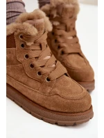 Semišové Sněhule Dámské Na Platformě S Kožíškem Big Star model 21705946 Camel - Big Star Shoes Semišové Sněhule Dámské Na Platformě S Kožíškem Big Star model 21705946 Camel - Big Star Shoes