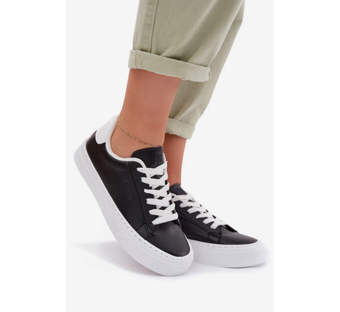 Dámské tenisky z eko kůže Big Star TT274927 HI-POLY SYSTEM Černé