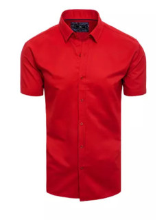 Pánská červená košile s krátkým rukávem Dstreet KX0989