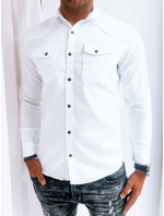 Pánská bílá džínová košile Dstreet DX2472