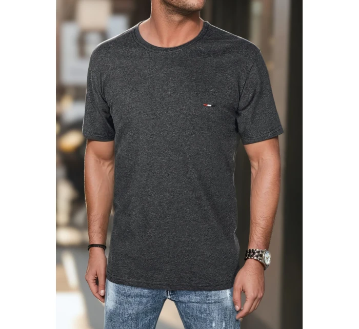 Pánské vyšívané tričko tmavě šedé FashionStreet RX5634 Pánské vyšívané tričko tmavě šedé FashionStreet RX5634