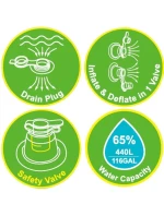 2-RODINNÁ ZAHRNUTÁ 2-KRUHOVÁ ZAHRNUTÁ KOUPELNA Rainbow 195x140x47 cm 51470