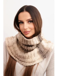 Dámský pletený měkký šátek golf zimní KN21 béžový