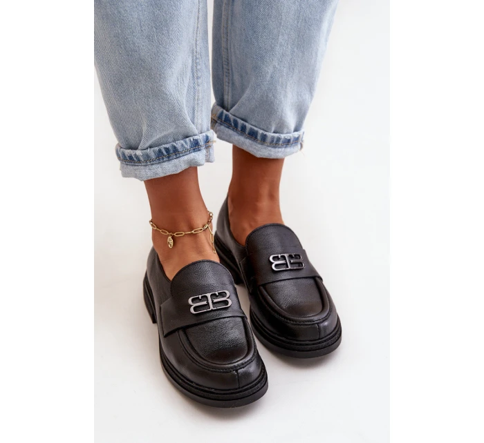 Zazoo 20102 Moderní Lakové Polobotky na Masivní Platformě Černé Zazoo 20102 Moderní Lakové Polobotky na Masivní Platformě Černé