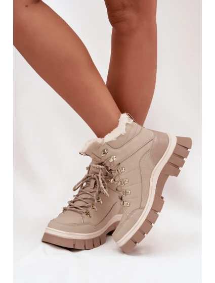 Zateplené dámské workery model 21728471 Béžové - Lee Cooper