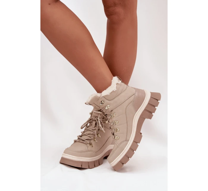 Zateplené dámské workery model 21728471 Béžové - Lee Cooper