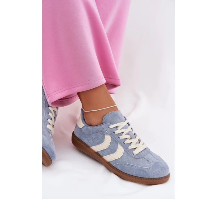 Dámské tenisky z eko semiše modré model 22027731 - EVENTO Dámské tenisky z eko semiše modré model 22027731 - EVENTO