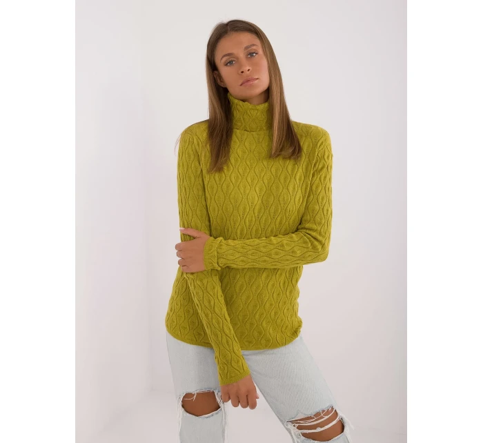 Sweter AT SW  oliwkowy model 20479926 - FPrice