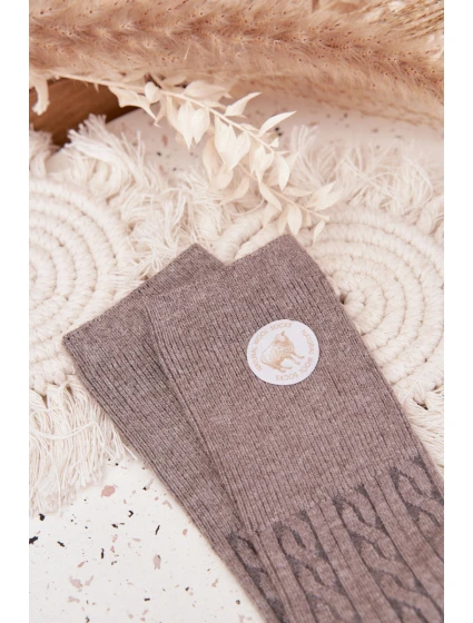 Dámské dlouhé vlněné ponožky – šedé Dámské dlouhé vlněné ponožky – šedé