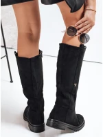 Dámské semišové černé kozačky model 21993173 - Dstreet Dámské semišové černé kozačky model 21993173 - Dstreet