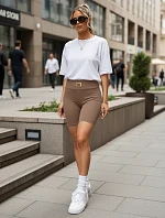 Dámské sportovní cyklistické kraťasy v barvě kamelové, FashionStreet SY0558