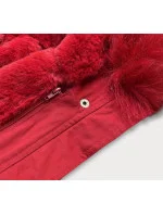 DAMSKA PARKA ZIMOWA Z I KAPTUREM CZERWONA model 21242000 - Libland